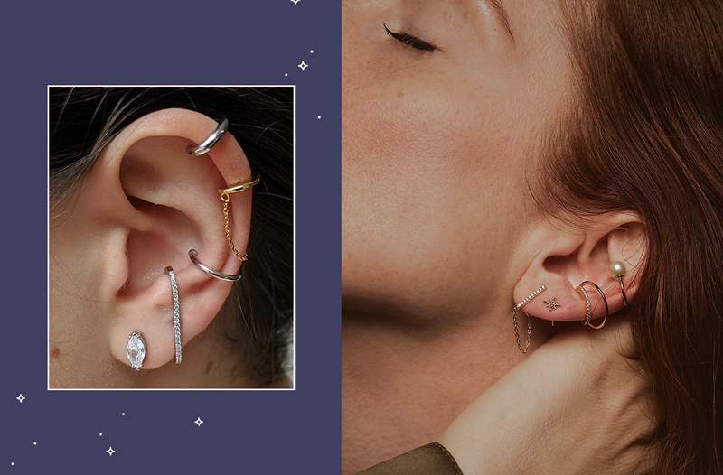 Konstellace piercing je nejzábavnější způsob, jak kurátor vaší ušní párty