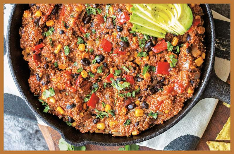 Machen Sie dieses einfache Rezept von Enchilada Quinoa jetzt, um diese Woche 5 No-Cook-Abendessen zu haben