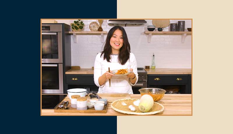 Deze verfrissende Daikon -salade is de perfecte gezonde bijgerecht