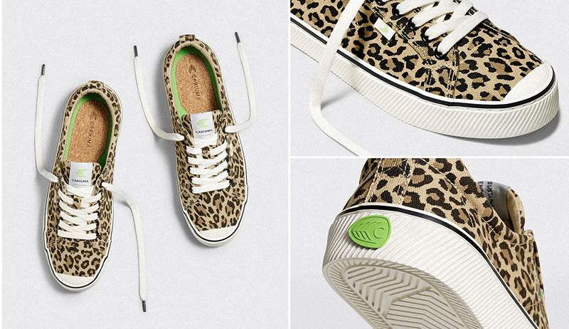 Nuestra marca de zapatillas ecológica lanzó una colección de estampados de leopardo. Sus pies se sentirán feroces en