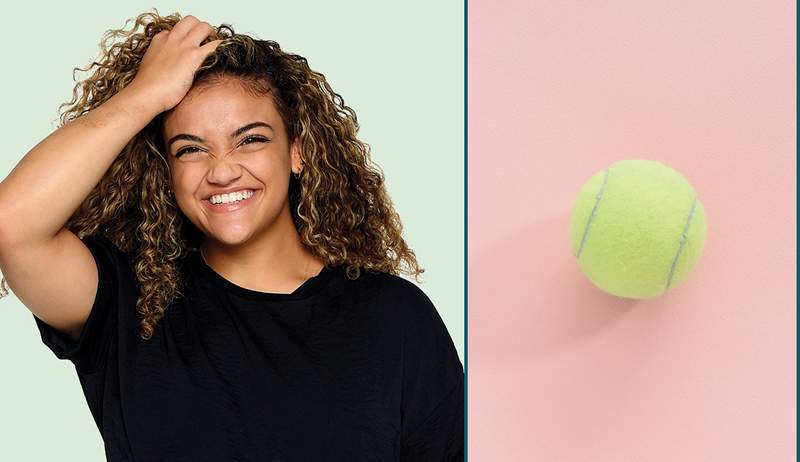 Waarom de bescheiden tennisbal Olympisch turnster Laurie Hernandez's hersteltool naar keuze is