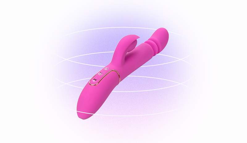 Este vibrador de empuxo acrescenta sensação séria ao jogo penetrante com 850 impulsos por minuto