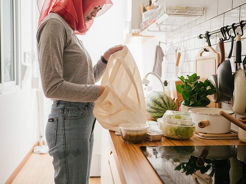 Ravitsemusterapeutin tyhjän päivittäistavarakaupan luettelo, kun unohdat ateriasuunnitelman (tai et halua)