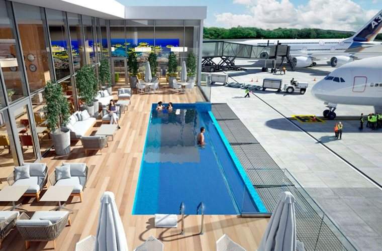 6 Dreamy Hotel-Airport Pools som gör förseningar och avbokningar * Nästan * önskvärt