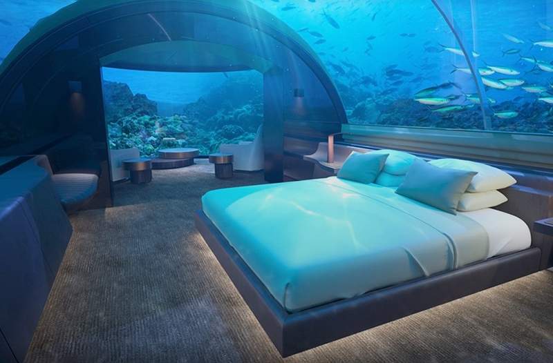 Vacanze come una sirena in questa villa da sogno sotto la sea nelle Maldive