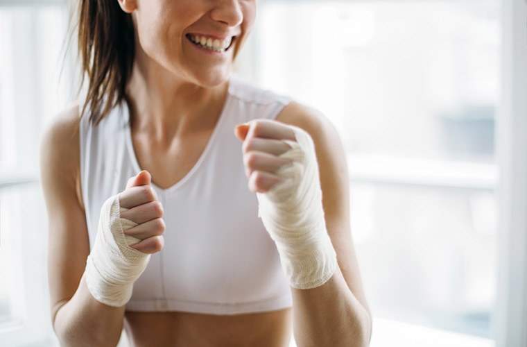 Questa palestra di boxe di Just For-Ladies è il luogo perfetto per ospitare la tua prossima riunione del cerchio femminile