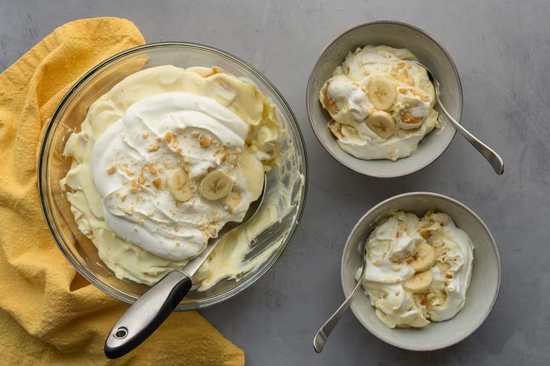 Dieser 4-inhaltliche Erdnussbutter-Bananenpudding ist voller Vorteile des Gehirnschusses