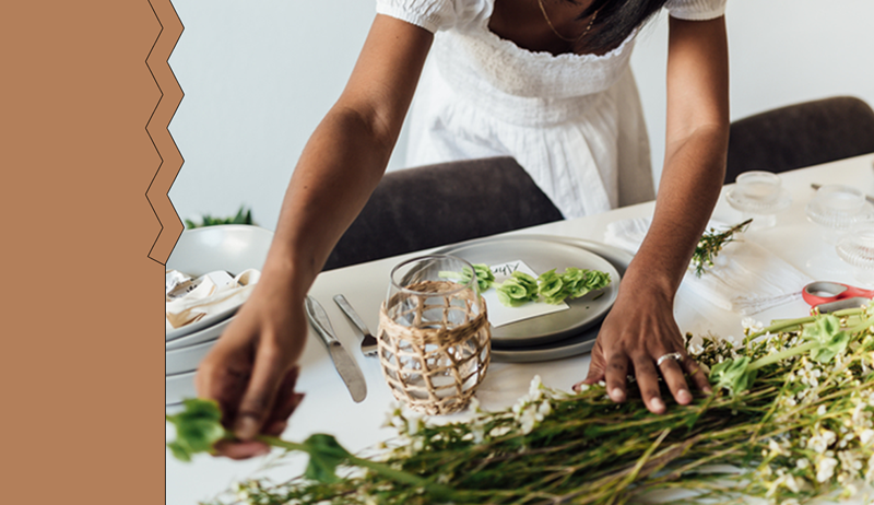 Come abbinare la tua sala da pranzo in tessuti sostenibili che portano la funzione * e * stile sul tavolo