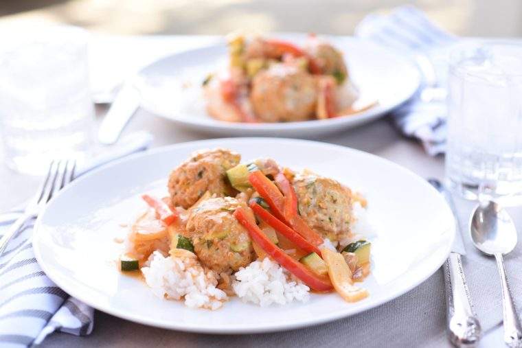 Disse paleo, glutenfri zucchini kødboller er en travl ugedagsgevinst