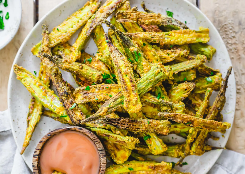 Du har inte levt förrän du har provat 2-ingrediens luftstekt okra (och det är bra för din tarm)