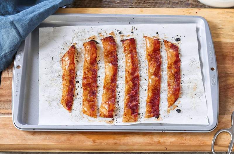 Pecinta Bacon Anda dapat membuat versi vegan renyah dari wait for it-rice paper